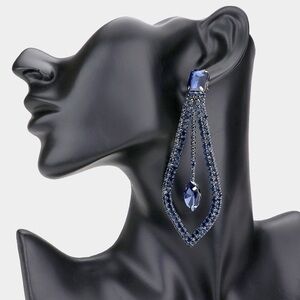 Marquise Rhinestone Stone Earrings